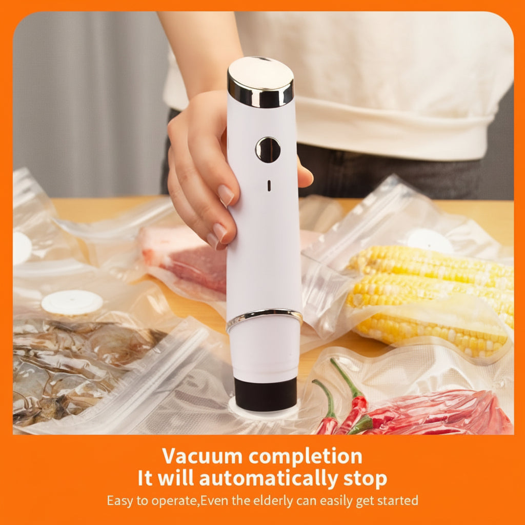 Vacuum Sealer Compact USB Rechargeable One-Button