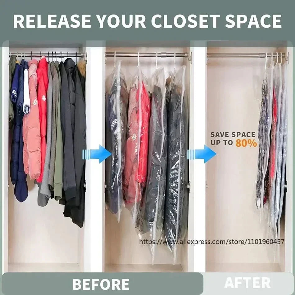 Vacuum Storage Bags Hanging Space-Saving Dustproof & Moisture-Resistant