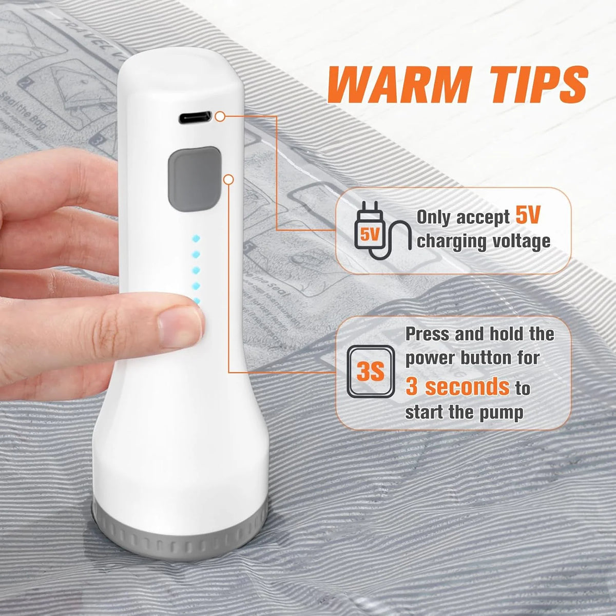 Vacuum Storage Bags Wireless Pump Zipper Seal