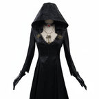 Vampire Cosplay Costume Jacquard Coat & Floor-Length Satin Gown