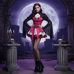 Vampire Costume Dress Gothic Long Sleeve Fitted