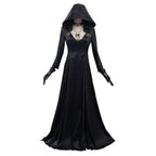 Vampire Costume Set Screen-Accurate Jacquard Coat & Satin Dress