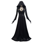 Vampire Costume Set Screen-Accurate Jacquard Coat & Satin Dress