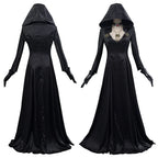 Vampire Costume Set Screen-Accurate Jacquard Coat & Satin Dress