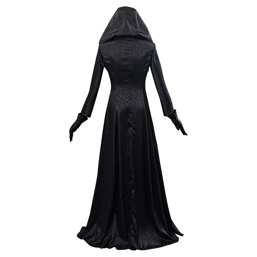 Vampire Costume Set Screen-Accurate Jacquard Coat & Satin Dress
