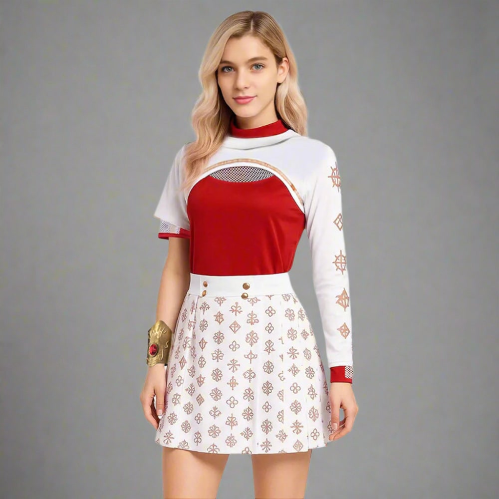 Vampire Costume Short-Sleeve With Wig Option