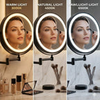 Vanity Makeup Mirror Rechargeable LED 3 Light Tones