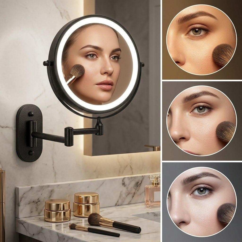 Vanity Makeup Mirror Rechargeable LED 3 Light Tones