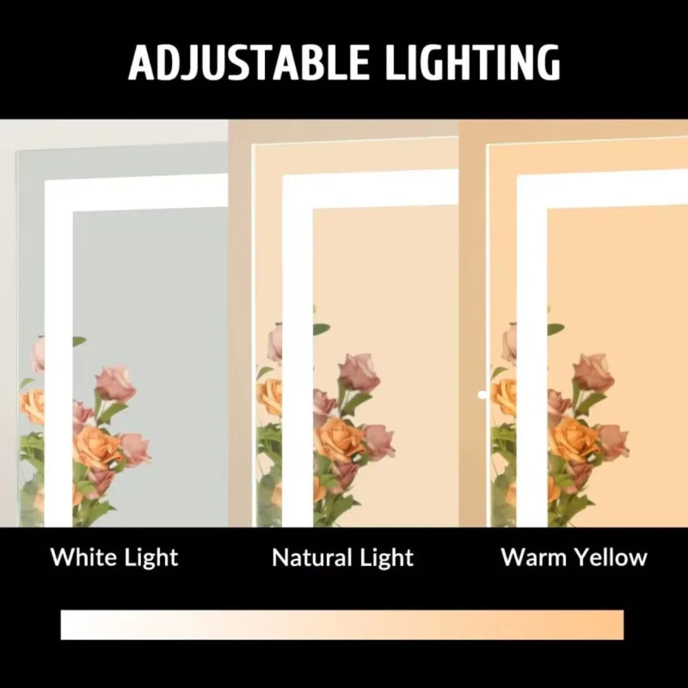 Vanity Mirror Lighted Touch Dimmable 15x Magnification