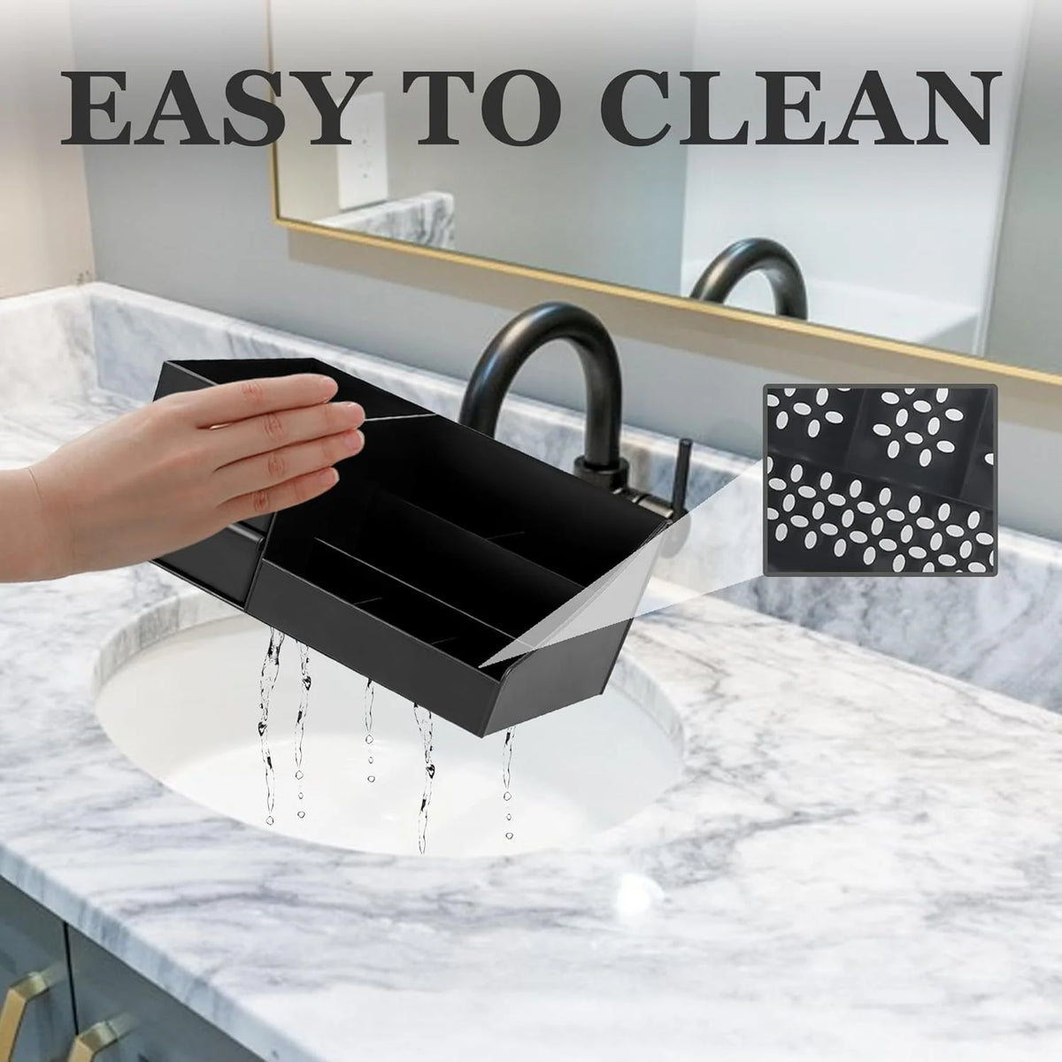 Vanity Organizer Individual Bottle Slots Stable Flat Base