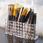Vanity Organizer Mirrored Diamond Pattern 3 Compartments