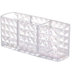 Vanity Organizer Mirrored Diamond Pattern 3 Compartments