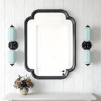 Vanity Wall Light Art Deco Milk Glass Brushed Brass