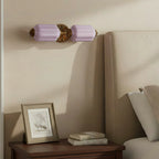 Vanity Wall Light Art Deco Milk Glass Brushed Brass