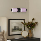 Vanity Wall Light Art Deco Milk Glass Brushed Brass