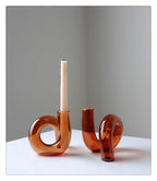 Vase Hand-Blown Borosilicate Sculptural Loop