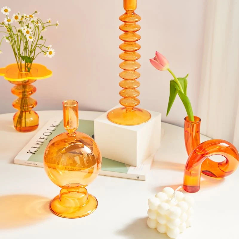 Vase Hand-Blown Borosilicate Sculptural Loop