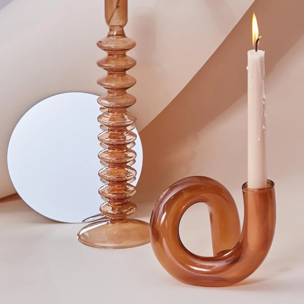 Vase Hand-Blown Borosilicate Sculptural Loop