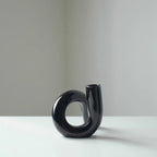 Vase Hand-Blown Borosilicate Sculptural Loop