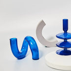 Vase Hand-Blown Borosilicate Sculptural Loop