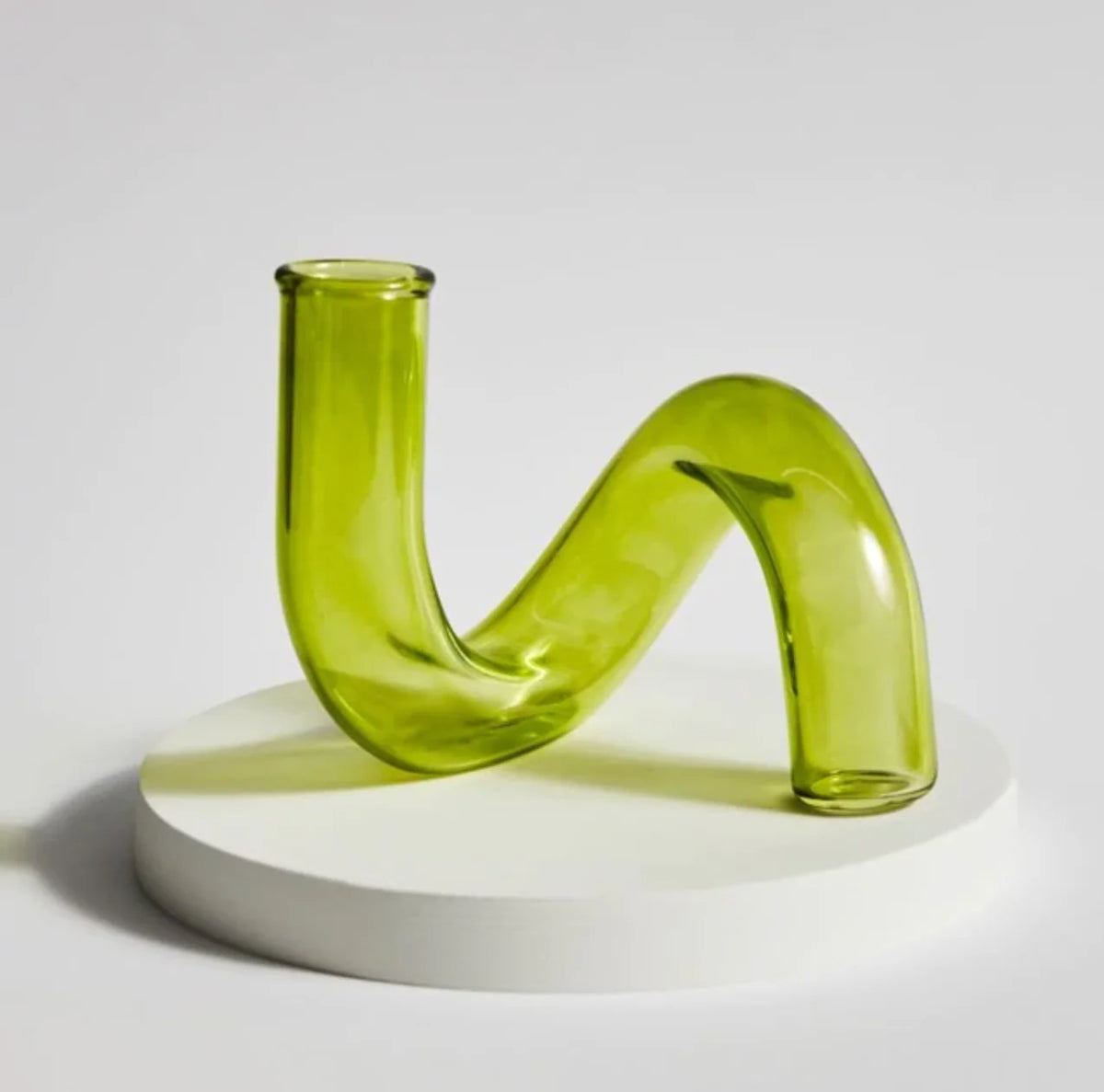 Vase Hand-Blown Borosilicate Sculptural Loop