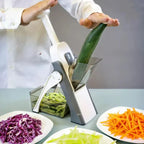 Vegetable Chopper 5-in-1 Stainless Steel Blades Safety Guard