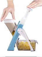 Vegetable Chopper 5-in-1 Stainless Steel Blades Safety Guard