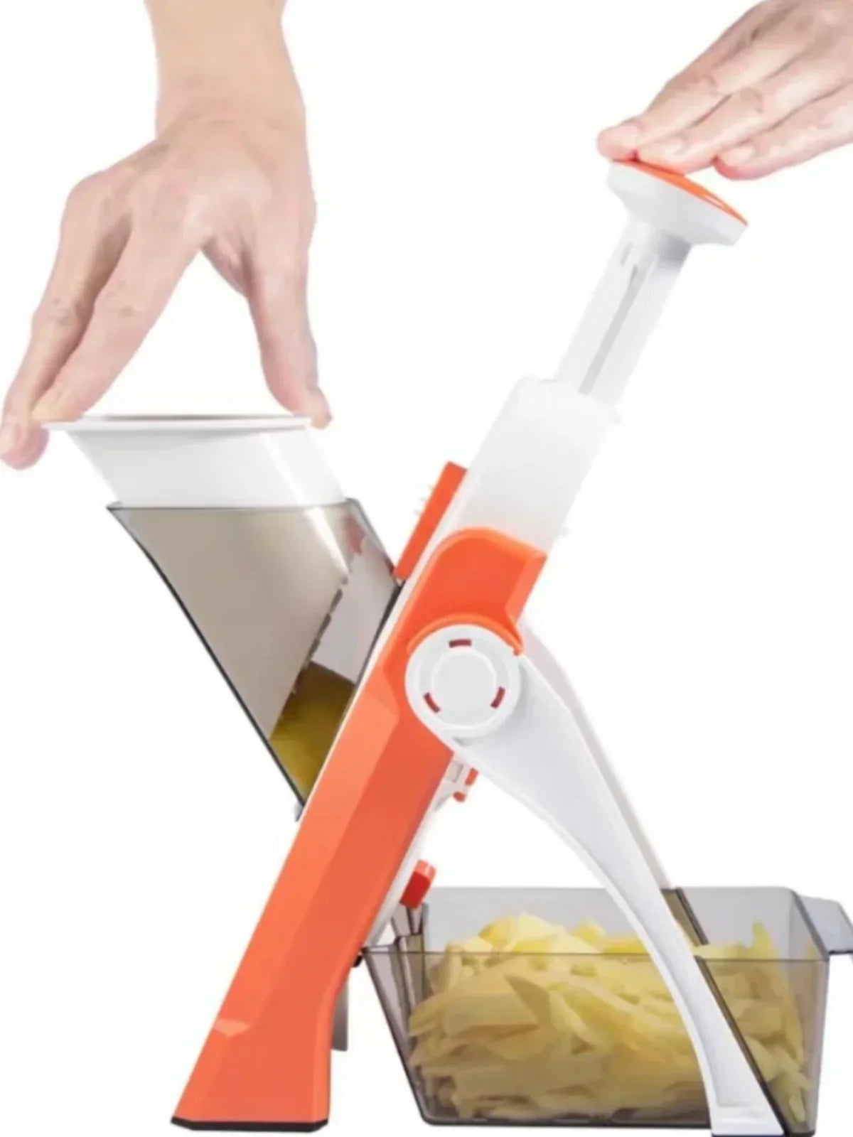Vegetable Chopper 5-in-1 Stainless Steel Blades Safety Guard