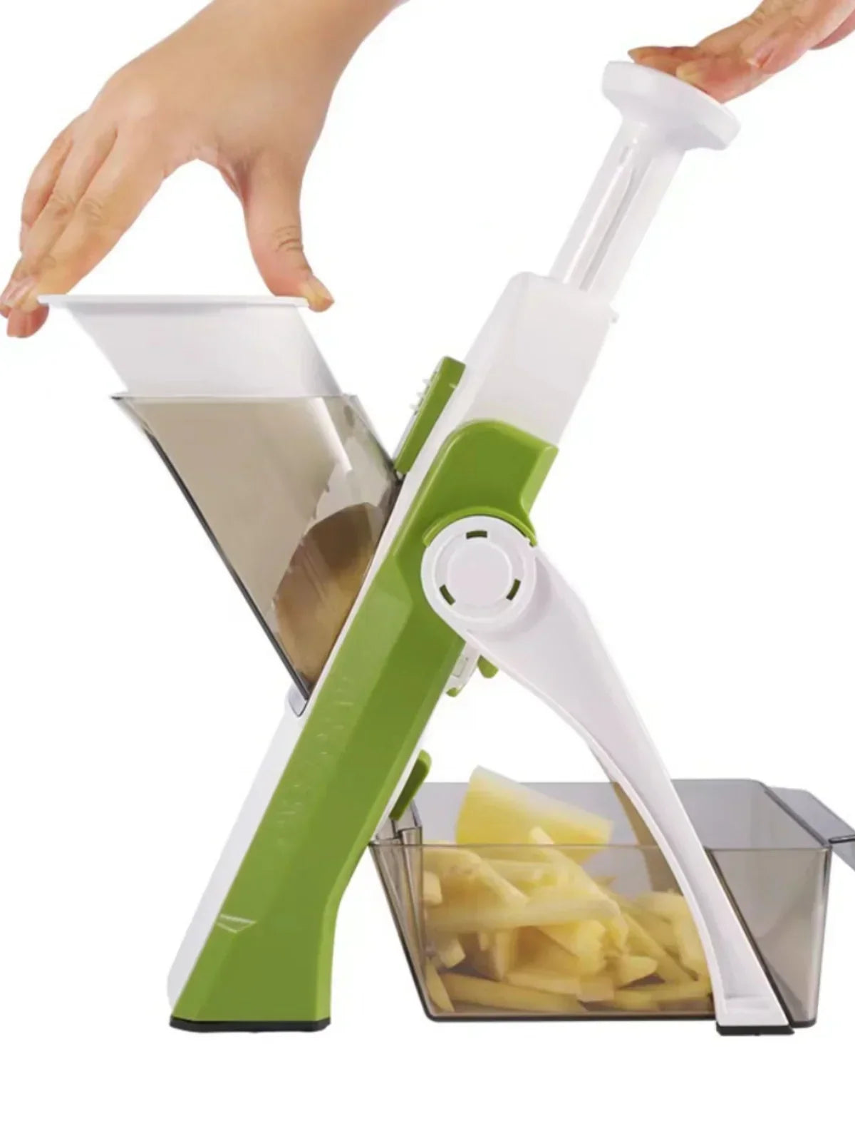 Vegetable Chopper 5-in-1 Stainless Steel Blades Safety Guard