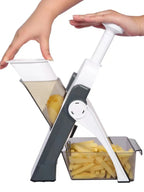 Vegetable Chopper 5-in-1 Stainless Steel Blades Safety Guard