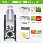 Vegetable Chopper 5-in-1 Stainless Steel Blades Safety Guard