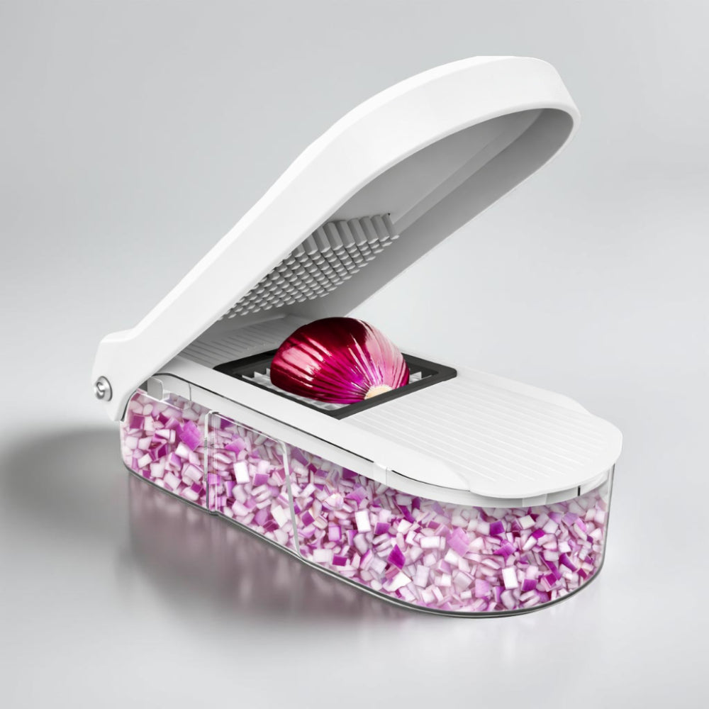 Vegetable Chopper 7-In-1 Stainless Steel Blades Safety Guard