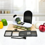 Vegetable Chopper 7-In-1 Stainless Steel Blades Safety Guard