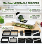 Vegetable Chopper 7-In-1 Stainless Steel Blades Safety Guard