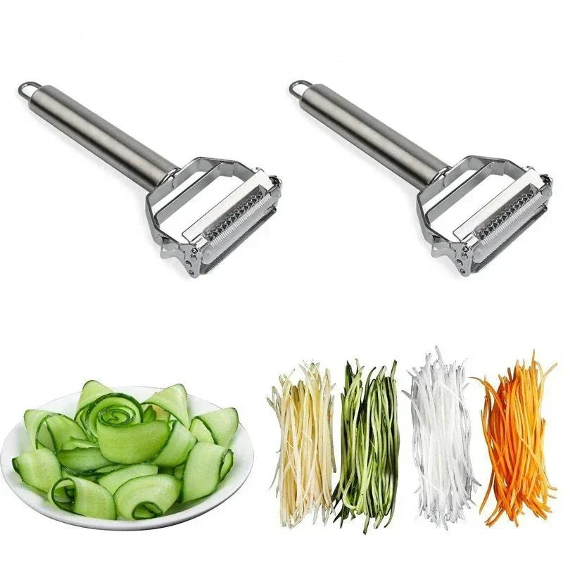 Vegetable Peeler Dual Blade Julienne & Smooth Stainless Steel