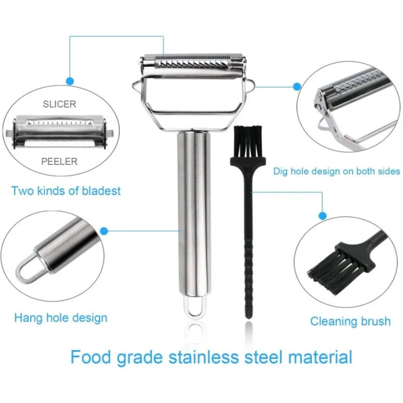 Vegetable Peeler Dual-Blade Julienne Stainless Steel