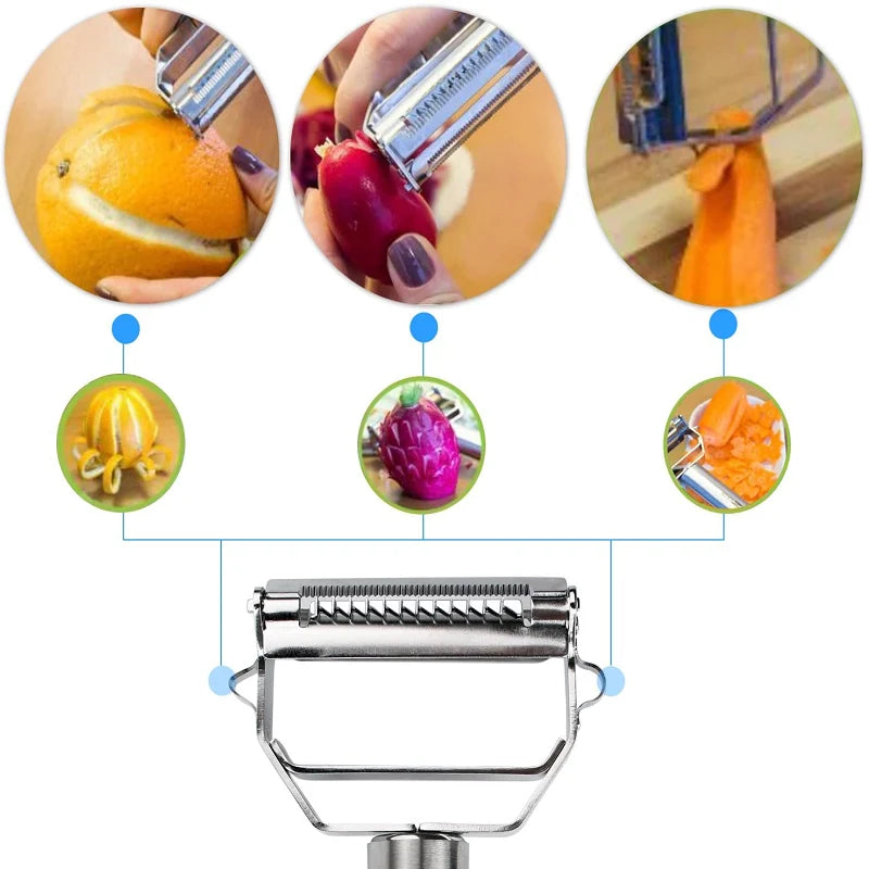 Vegetable Peeler Dual-Blade Julienne Stainless Steel