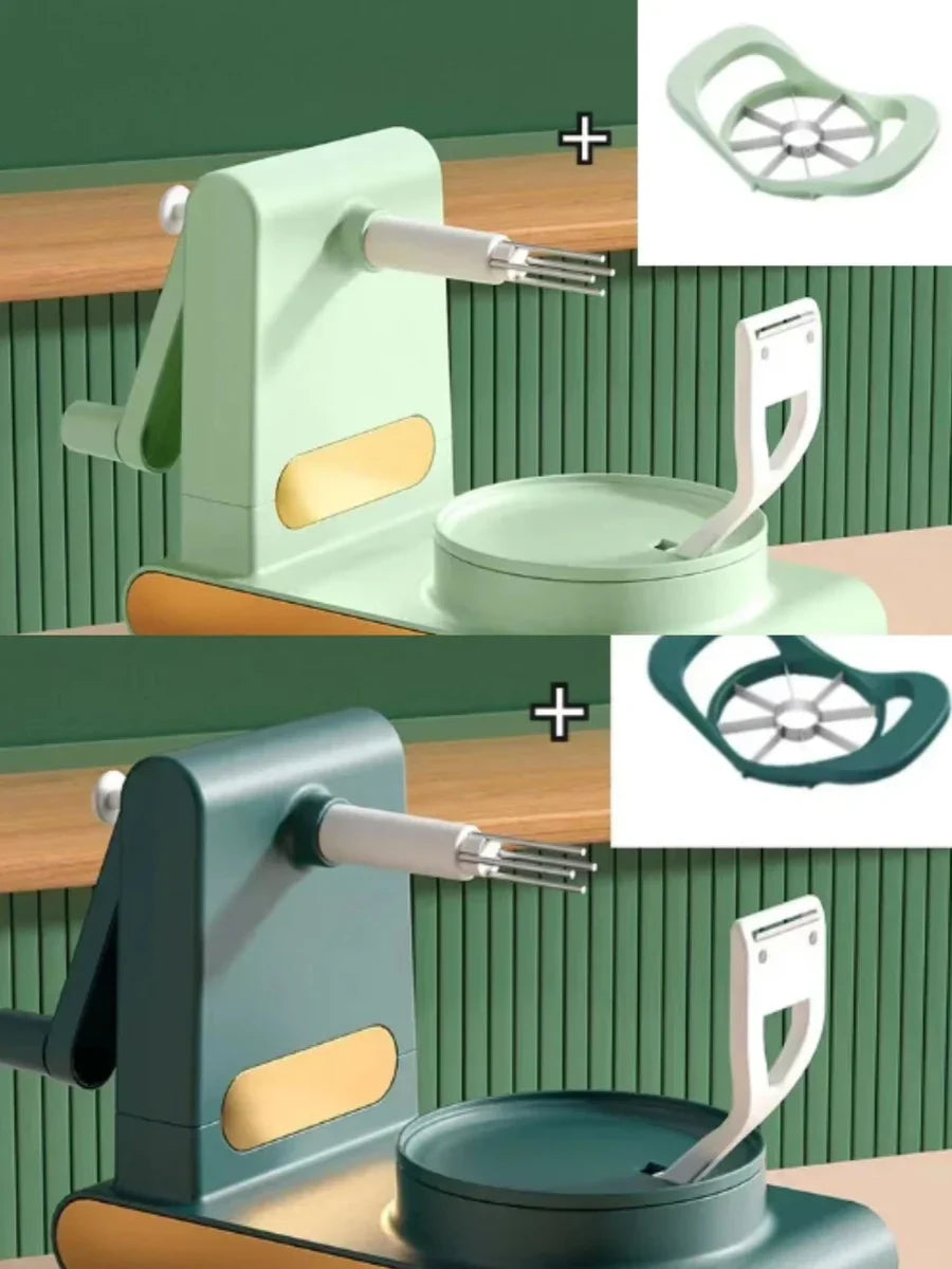 Vegetable Peeler Rotating Ergonomic Handle 3 Interchangeable Blades