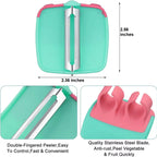 Vegetable Peeler Set 4-Piece Ergonomic Rubber Grip
