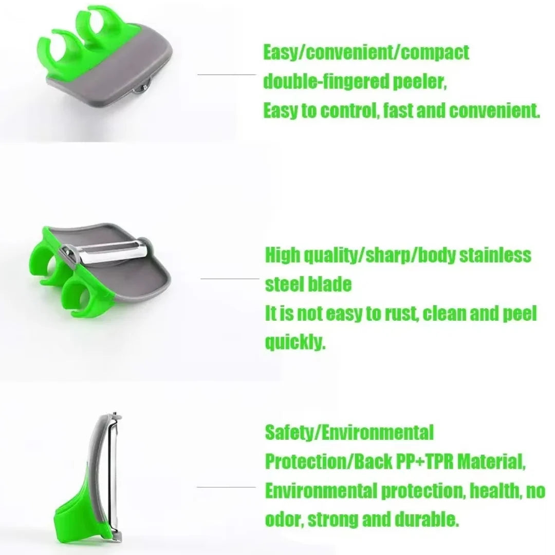 Vegetable Peeler Set 4-Piece Ergonomic Rubber Grip