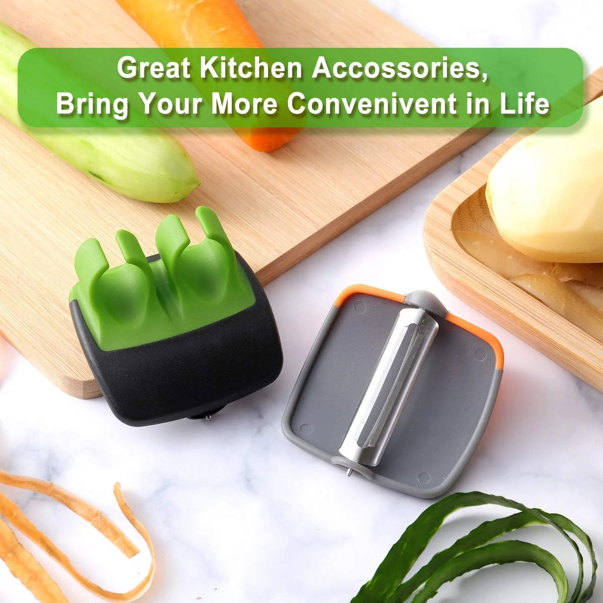 Vegetable Peeler Set 4-Piece Ergonomic Rubber Grip