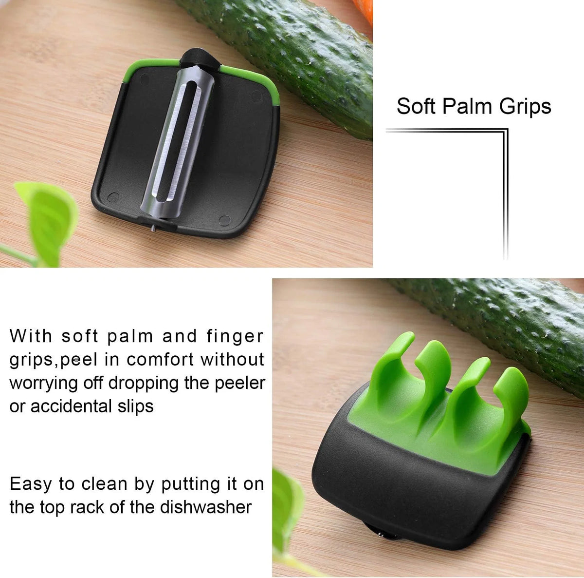 Vegetable Peeler Set 4-Piece Ergonomic Rubber Grip