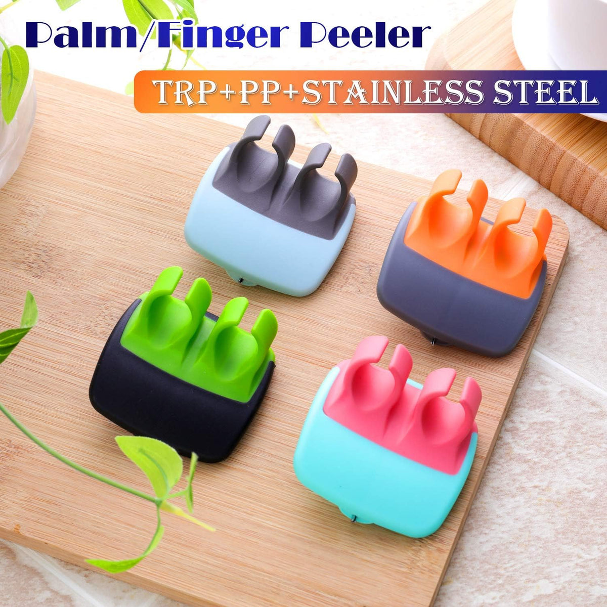 Vegetable Peeler Set 4-Piece Ergonomic Rubber Grip