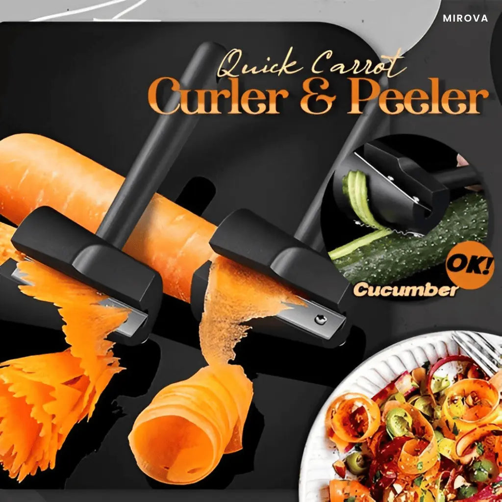 Vegetable Peeler & Spiralizer Stainless Steel Blade Ergonomic Handle