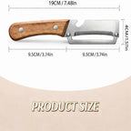Vegetable Peeler Wide Blade & Julienne Contoured Wooden Handle