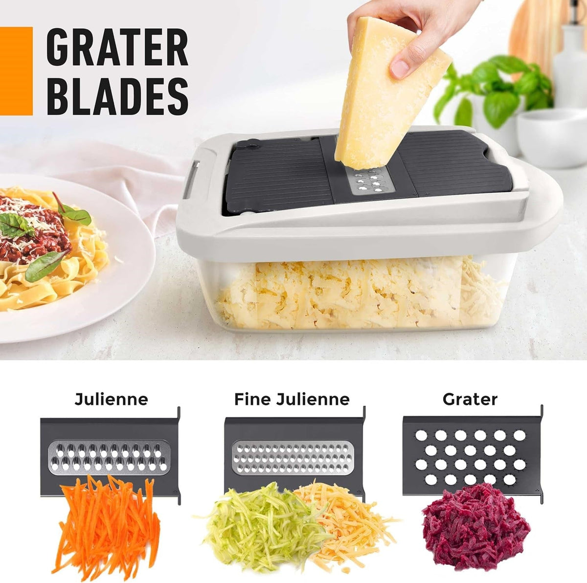 Vegetable Slicer 10-in-1 Stainless Steel Blades