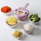 Vegetable Slicer 4 Interchangeable Stainless Blades Non-Slip Base