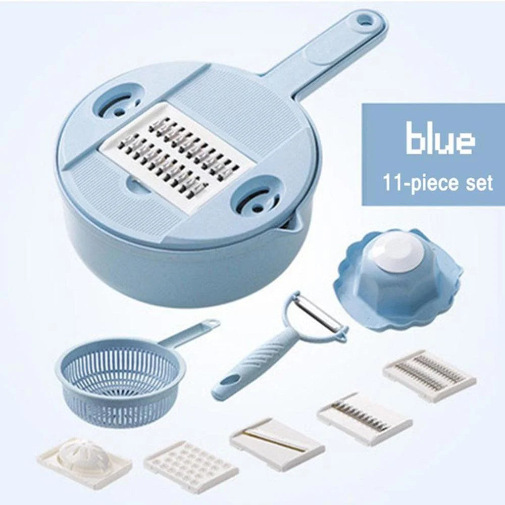 Vegetable Slicer 4 Interchangeable Stainless Blades Non-Slip Base