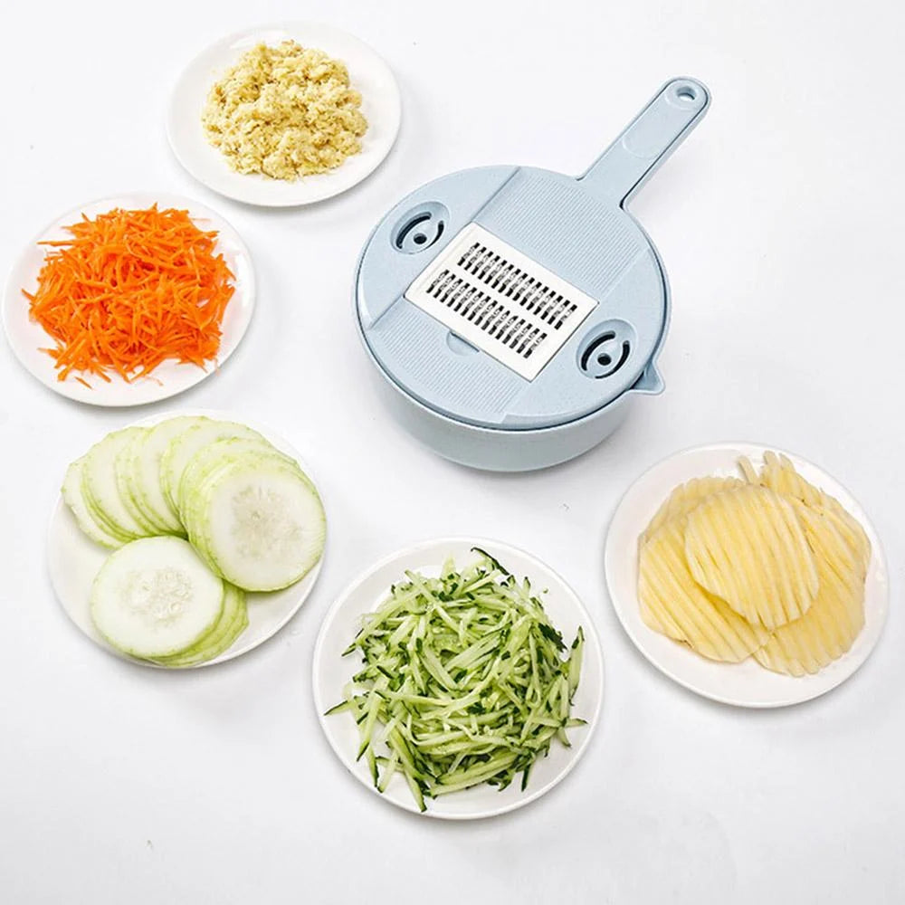 Vegetable Slicer 4 Interchangeable Stainless Blades Non-Slip Base