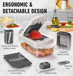 Vegetable Slicer 8 Interchangeable Blades & Container